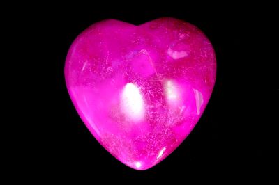 DARK PINK AGATE HEART-RPHA202004