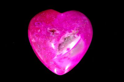 DARK PINK AGATE HEART-RPHA202004