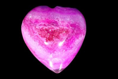 DRUZY PINK AGATE HEART-RPHA202006