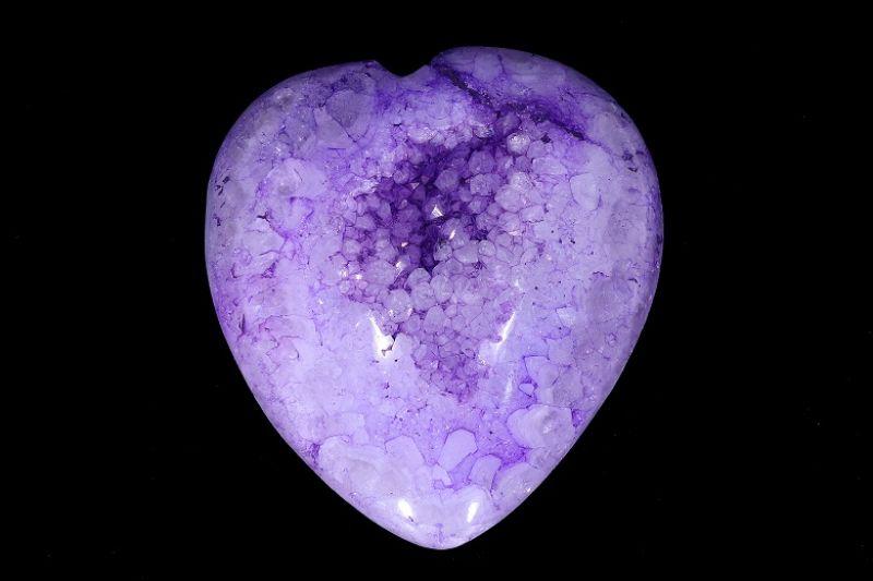 LIGHT PURPELE AGATE HEART-RPHA202009