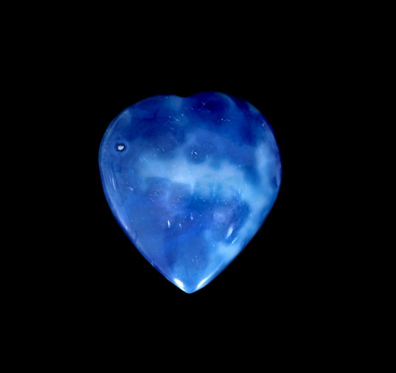 SEA BLUE AGATE HEART-RPHA202014