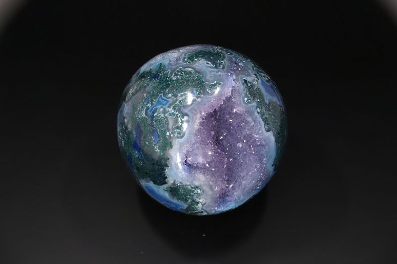Natural Agate Geode Ball-RPNAGB_2021_10