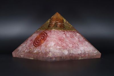 Rose quartz Stone+Sphetik+Pansil+ORG Pyramid-SJRER_PS_129