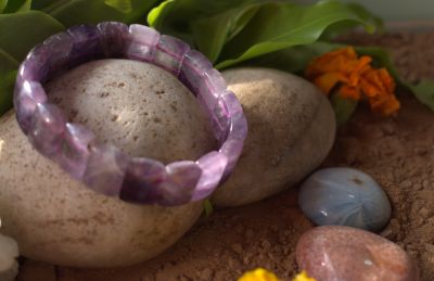 Amethyst square bracelet (sq)