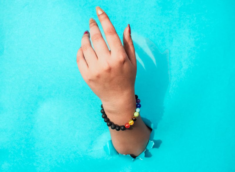 7 Chakra with Lava Bracelet