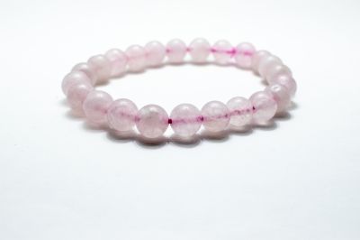Rose Quartz Bracelet Round Beads