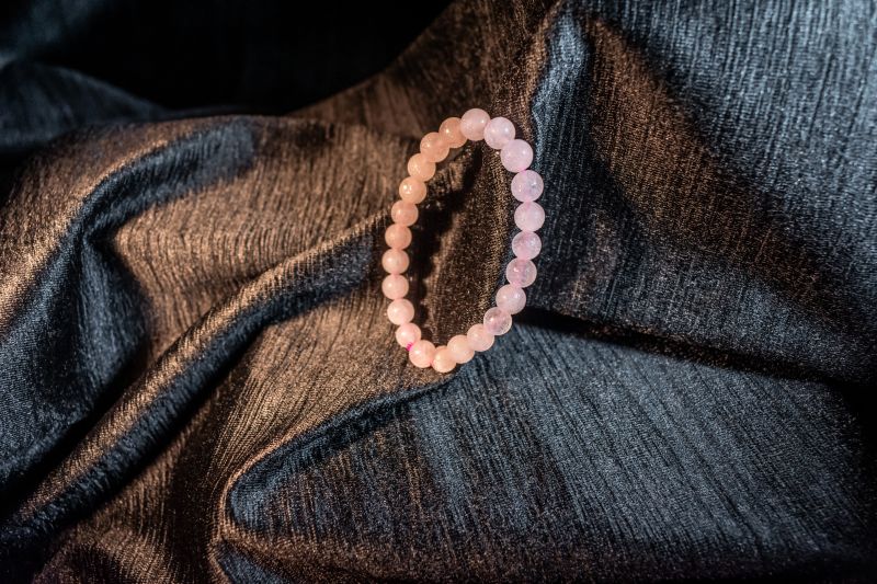 Rose Quartz Bracelet Round Beads