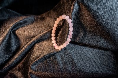 Rose Quartz Bracelet Round Beads