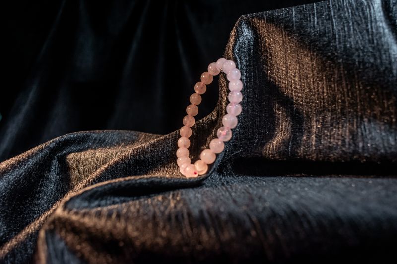 Rose Quartz Bracelet Round Beads